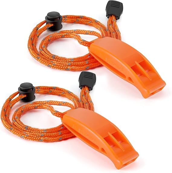 Whistle, Super Loud Emergency Whistle with Lanyard, Ideal for Boating, Swimming, Kayaking, Water Survival, Hiking, Camping