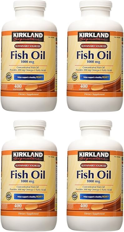 Kirkland Signature Fish Oil 1000 mg., 400 Softgels (4 Pack)
