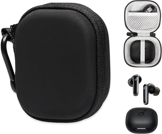 getgear case for Soundcore P40i by Anker, Noise Cancelling Wireless Earbuds (Black)