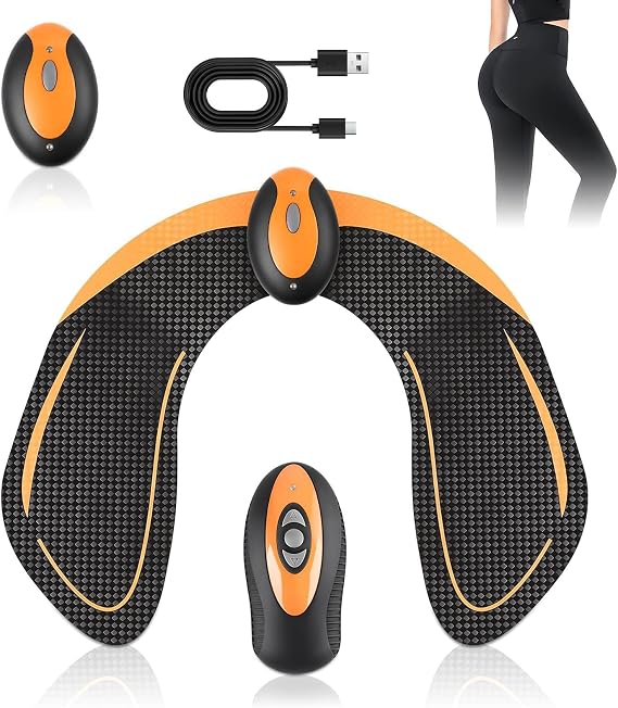 Vutlace EMS butt trainer With Remote Control, Electric Hip Muscle Stimulator, Smart Body Sculpting Machine, Women & Men Buttock Firming Trainer, USB Charging, for Shaping, Tightening & Toning Muscles