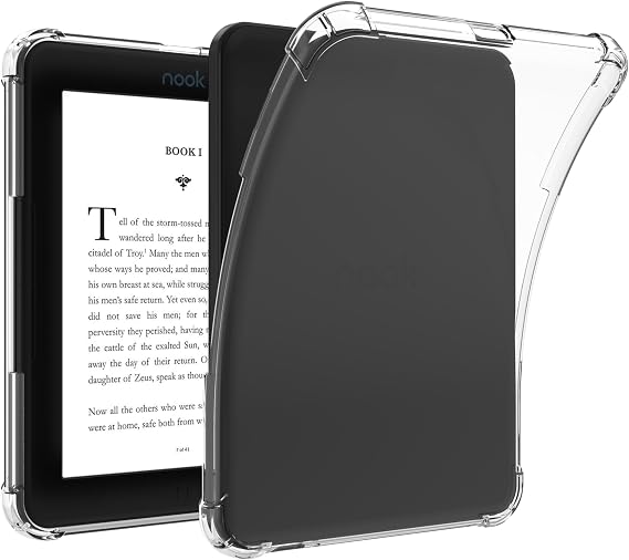 Clear Case for 6" Nook GlowLight 4 / GlowLight 4E (2021/2022 Released) - Lightweight TPU Transparent Flexible Soft Shell Back Cover Fits Nook Glowight 4/4E
