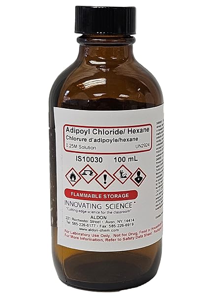 Innovating Science - Adipoyl Chloride in Hexane Solution 0.25M 100mL - Laboratory Reagent for Scientific, Industrial, and Research Applications