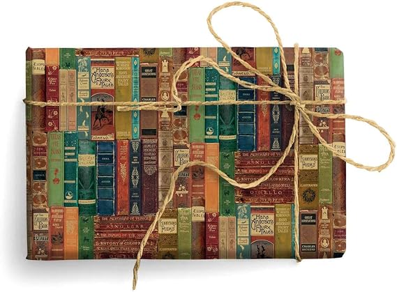 Kartos Classic Books Italian Wrapping Paper, Folded