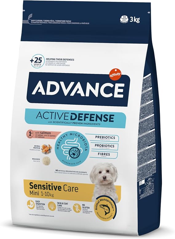 Advance Somonlu Ve Pirinçli Hassas Küçük Irk Yetişkin Köpek Maması, 3 Kg