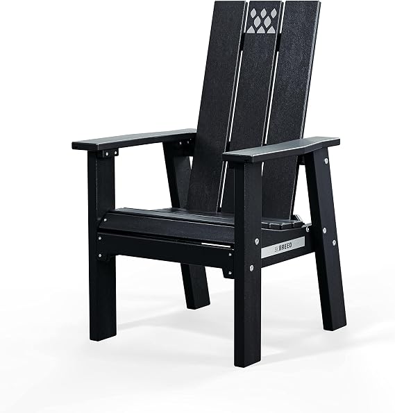Breeo X Series Campfire Chair - Poly Lumber Fire Pit Seat, Black