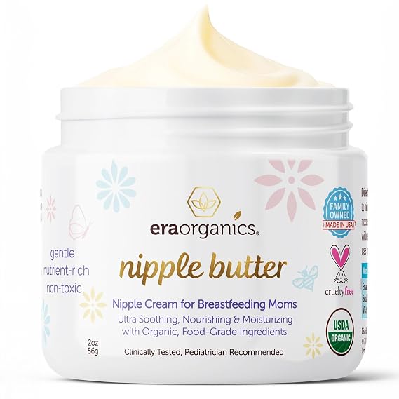 USDA Organic Nipple Cream for Breastfeeding - Lanolin-Free Nipple Butter