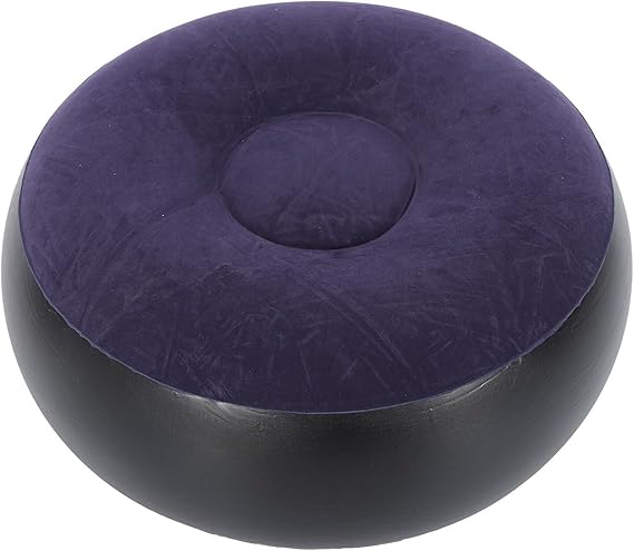 Inflatable Stool Ottoman, Round Footrest Stool Portable Patio Pouf Inflatable Foot Rest Ottoman for Camping or Home