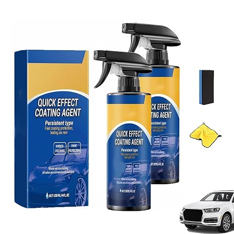 Car Spray, Advanced Car Quick-Acting Coating Agent Spray, 2025 New Quick Effect Coating Agent for Cars, Abrasive (2pcs)