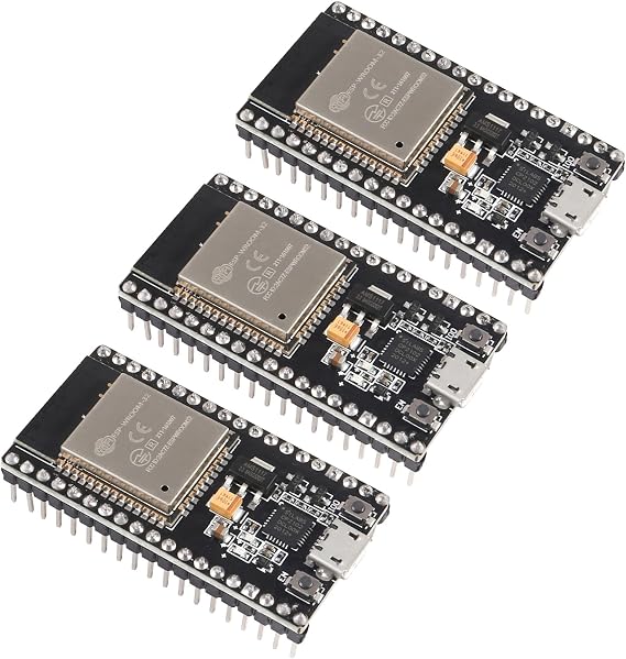 Aokin ESP32 ESP-32S NodeMCU-32S ESP-WROOM-32 Development Board 2.4 GHz WiFi and Bluetooth Dual Cores Microcontroller ESP-WROOM-32 Chip for Arduino NodeMCU, 3 Pcs