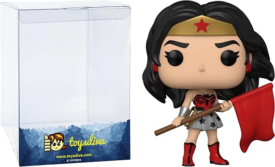 Funko Wonde r Woman [Superm an: Red Son]: P o p ! Heroes Vinyl Figurine Bundle with 1 Compatible 'ToysDiva' Graphic Protector (392-54976 - B)