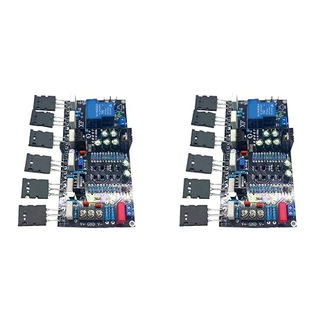 2X Mono 300W Power Amplifier Board 1943+5200 High Power Rear Stage Power Amplifier Board with Speaker Protection