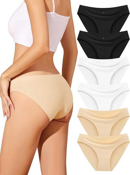 ANSUKOO Seamless Knickers for Women,Underwear No Vpl,Pants Briefs Bikini