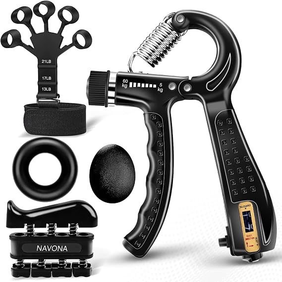 5 PCS Grip Strength Trainer Kit,Forearm and Hand Gripper Strengthener