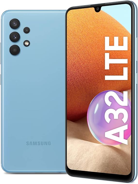 Samsung Galaxy A32 4G Dual A325F-DS 128GB 6GB RAM Factory Unlocked (GSM Only | No CDMA - not Compatible with Verizon/Sprint) International Version - Awesome Blue
