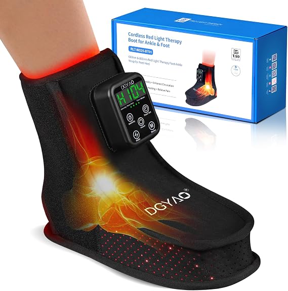 Rechargeable Warming Infrared Boots for Feet & Ankles: Light Therapy for Relaxation, Muscle Comfort & Daily Wellness
