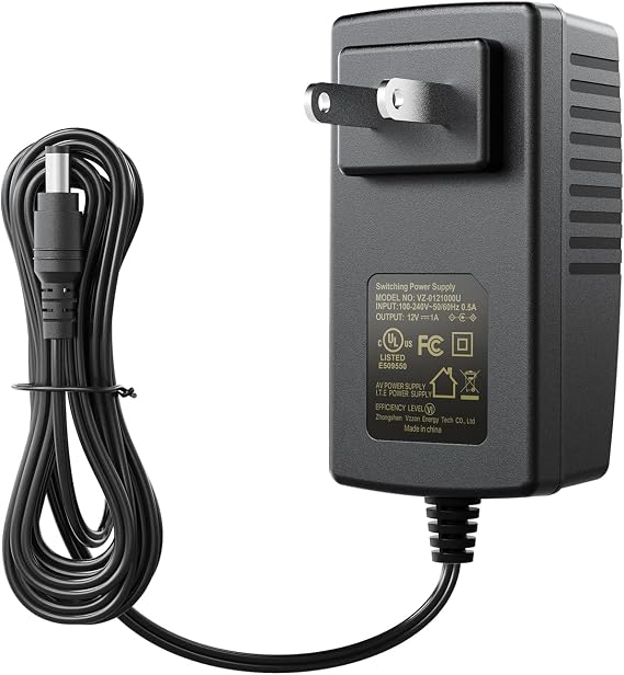 ZOSI DC 12V 1A 1000mA US CCTV Power Supply Adapter 3m Long Power Cords for Home Security Camera Surveillance System