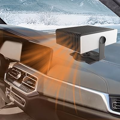 MACHSWON Car Windshield Defroster, Portable Car Heater, 12V 150W Windshield Defroster Automobile Heater Vehicle Demister Fast 2 in 1 Heating Cooling Dryer Auto 360-degree Rotation Fan, 1 pc