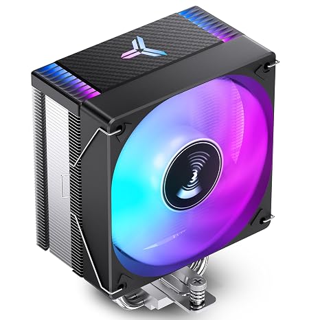 JONSBO CR1000 EVO Color Black Silent Series CPU Cooler, Air Cooler Auto dimming H154mm, 4 Copper Heat Pipe Insert Aluminum Fin for AM4/AM5/Intel LGA1700, 120mm PWM Fan, Top Cover Color,Black