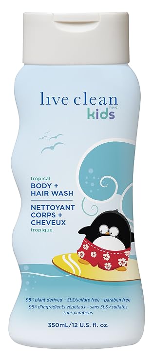 Live Clean Kids Tear Free Hypoallergenic Formula Body and Hair Wash