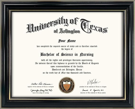 GraduationMall 8.5x11 Certificate Diploma Frame,Solid Wood & Tempered Glass,Black Finish with Gold Trim