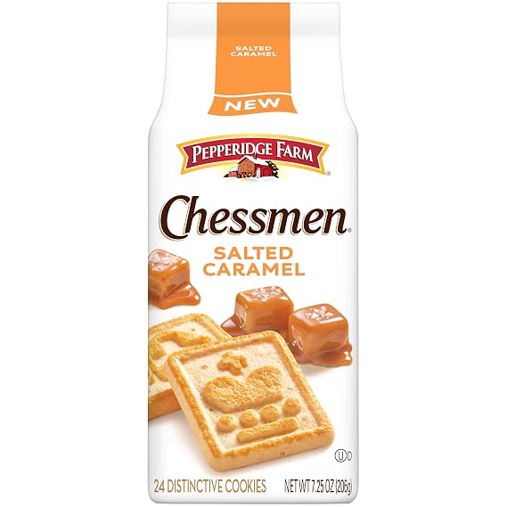 Pepperidge Farm Chessmen Salted Caramel Cookies, 7.25 Oz Bag