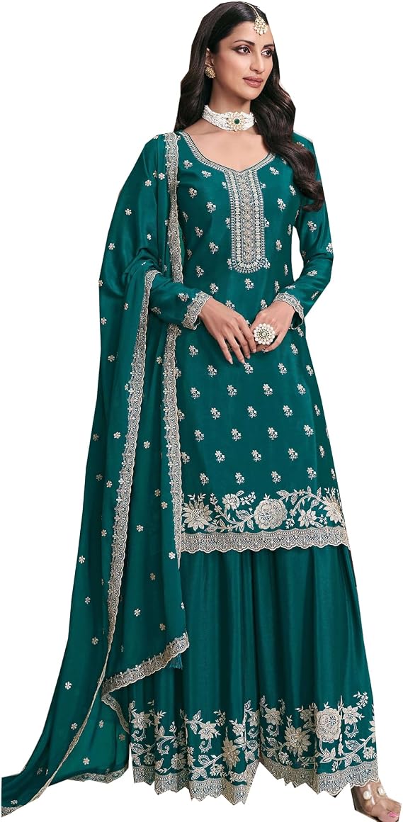 Indian Pakistani Beautiful Wedding Outfit Ready to Wear Salwar Kameez Plazzo Suits
