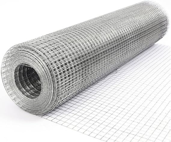 Stainless Steel Wire Mesh Roll, 2" x 2" Square Openings, Welded Hardware Cloth for Garden, Outdoor, Chicken Wire Net Fence