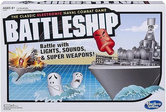 Hasbro Gaming Battleship Electronic Board Game, Strategy Board Games for Kids, Family Games for 1-2 Players, Electronic Battle Games, Ages 8 and Up