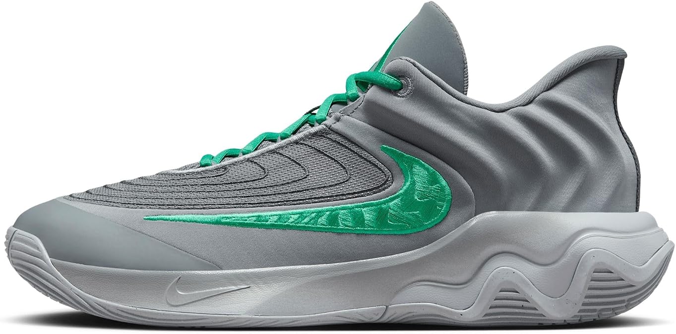 Nike Giannis Immortality 4 FQ3680-002、スモークグレー/スタジアムグリーン-ウルフ