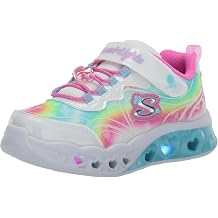 Skechers FLUTTER HEART LIGHTS - GROOVY SWIRL Girls Gs White Light Sneakers Walking ShoesUnisex Kids