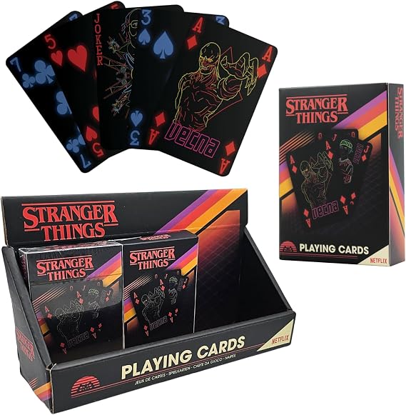 FaNaTtik Stranger Things Playing Cards CDU Containing 12 Packs