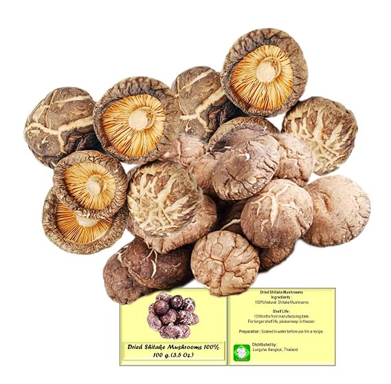 Dried Shiitake or Shitake Mushrooms Size 3-4 cm. add to favorite dishes 100 g. (3.5 Oz)