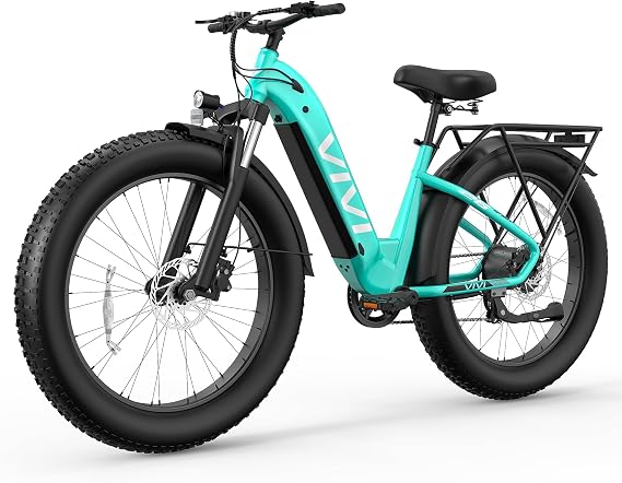 Vivi ACE07 Electric Bike for Adults, 26" x 4.0 Fat Tire Ebike