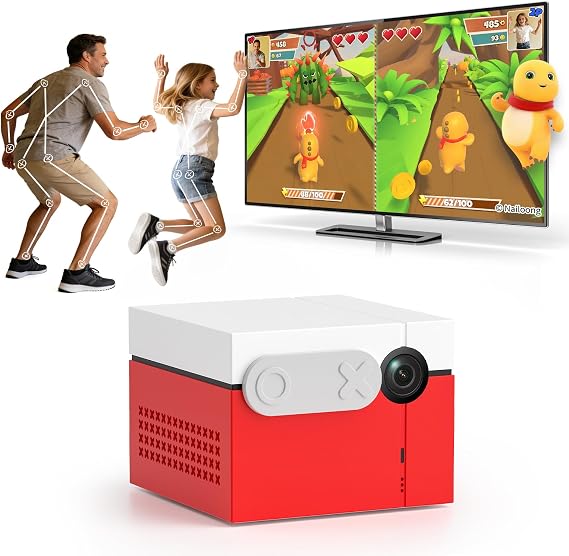 KINHANK MotionX AI Home Motion Console for Kids & Family,Interactive AI Video System with 40+ Body Control Games,Monthly Updates,Plug & Play,Great for Gaming Nights,Parties,Indoor Exercise