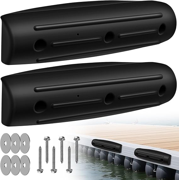 Dock Bumpers for Dock Edge - Marine Grade Dock Fender Bumpers, 17-Inch UV-Resistant Horizontal Protection, Easy Install Dock Edge Bumpers Guard for Boat Dock Side or Edge, Soft Fenders