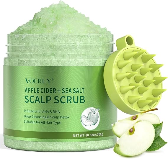 Scalp Scrub with Apple Cider Vinegar & AHA BHA, Relieves Dry & Itchy Scalp