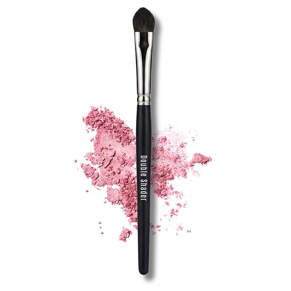 Double Shader Crease Brush - Soft & Thick Synthetic Vegan Bristles | Smooth & Flawless Application of Cream & Powder Eyeshadow for Blending & Contouring, Hand-Cut, Travel-Size, Mommy Makeup