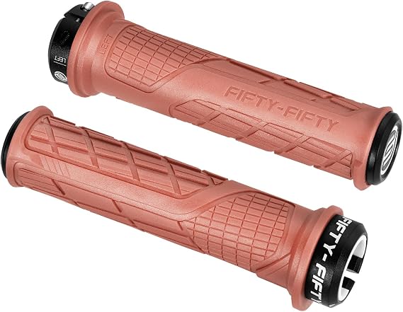 FIFTY-FIFTY Mountain Bike Handlebar Grips, Single Lock-on MTB Grips, Comfortable and Lock On, Non-Slip Bicycle Handle, Fit for All Mountain, Enduro, Downhill