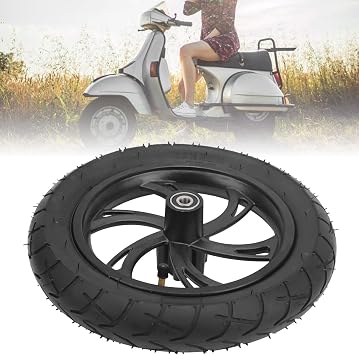 12in Wheel Tire, Electric Scooter Tire with Wheel Hub Rubber Tyre Replacement 12 1/2X2 1/4