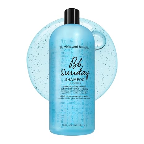 Bumble and bumble. Sunday Weekly Clarifying Shampoo | Gently Deeply Cleanses | Removes Residue Excess Oil + Pollutants | Scalp Care | For All Curly, Wavy, Straight Hair Types