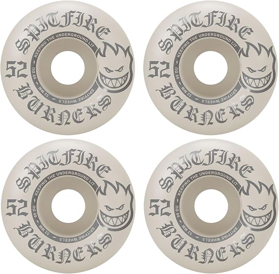 Spitfire Burners Skateboard Wheels 99a Durometer, Set of 4