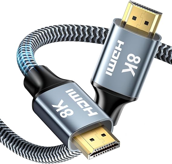 8K HDMI 2.1 Kabel 25m HDMI Kabel Hoch Geschwindig 48Gbps 8K@60Hz 4K@120Hz 2.2/2.3 für Dolby eARC HDCP HDR Kompatibel mit HDTV Laptop etc