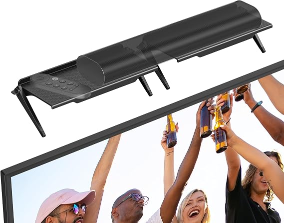 No Drilling Soundbar Mount, TV Top Shelf Fits Most Soundbars up to 12 lbs, Universal Monitor Shelf-Sound Bar Mounts, Sound Bar Shelfs Above TV for Flat Screen TVs,No TVs Disassembly, 23.6x4.4inch