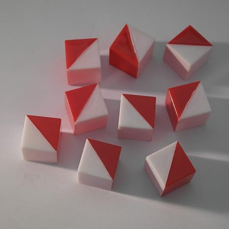 9 Cubes of Kohs White And Red