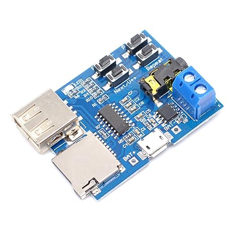 MP3 Decoder Module with Amplifier TF Card USB Audio Player