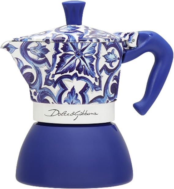 Bialetti Dolce & Gabbana Moka Induction Blue Mediterraneo 4-cup IH compatible & direct flame type coffee maker espresso maker macchinetta