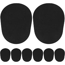 8Pcs Mouthpiece Cushions Alto Tenor Saxophone & Clarinet Mouthpiece Patches Oval Rubber Mouthpiece Patches Pads, Black