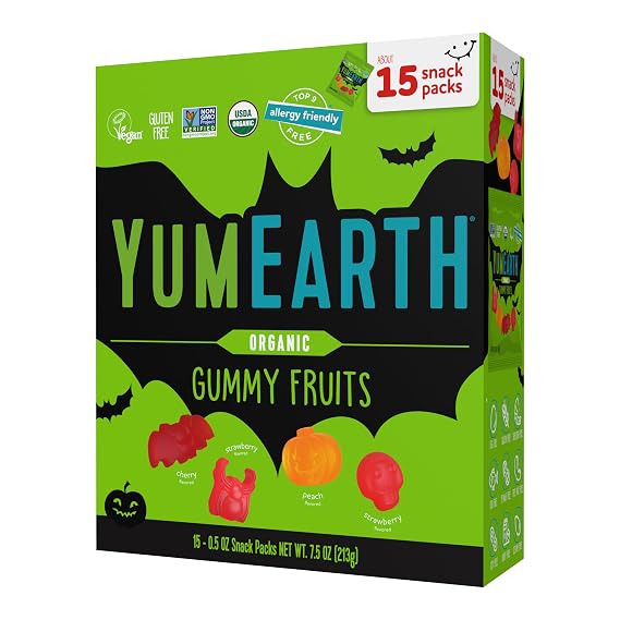 Yumearth, Organic Halloween Gummy Fruits, 7.5 Ounce