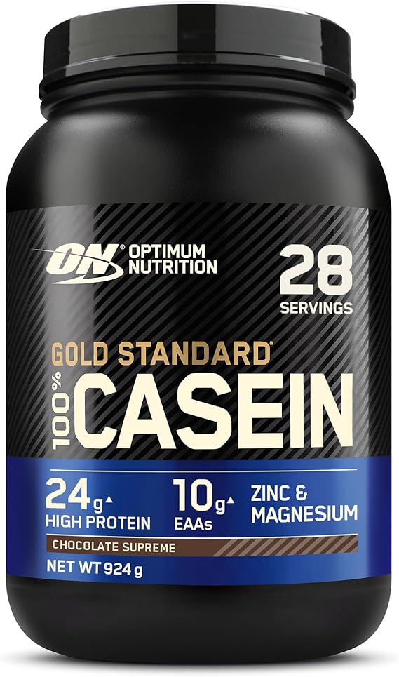 Optimum Nutrition Gold Standard Casein Slow Digesting Protein Powder with Zinc,Magnesium and Naturally Occurring Glutamine and Amino Acids,Chocolate Supreme,28 Servings,0.92 kg,Packaging May Vary