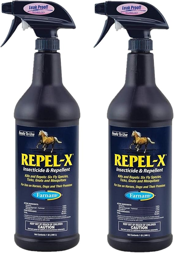 Farnam Home & Garden 273481 Repel-X Insecticide & Repellent for Horses, 32 fl. oz, Pack of 2